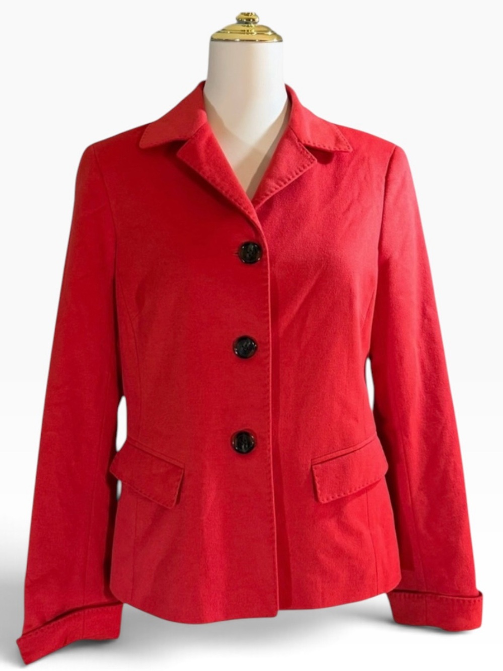 Lafayette 148 Red Wool Angora Blazer Sz 8 Loro Piana Italian Fabric Workwear